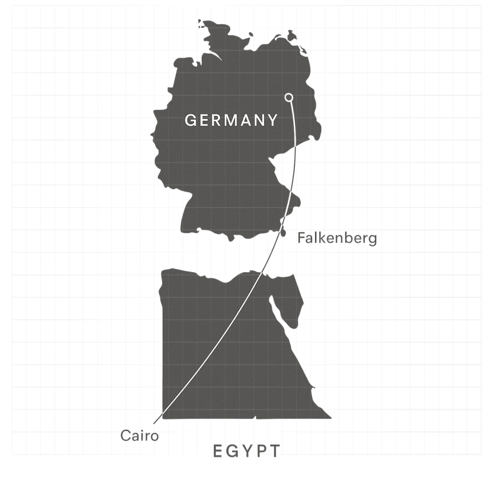 Germany and Egypt Map